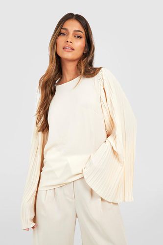 Womens Flared Pleat Sleeve Woven Blouse - - 6 - boohoo - Modalova