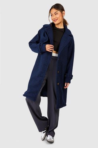 Womens Textured Wool Look Oversized Coat - - 10 - boohoo - Modalova