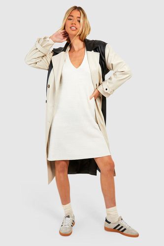 Womens Oversized Rib Knit Midi Dress - - XS - boohoo - Modalova