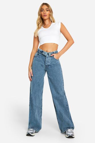 Womens Basics Slouchy Wide Leg Jeans - - 8 - boohoo - Modalova