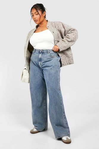 Womens Plus Denim Wide Leg Jean - - 22 - boohoo - Modalova