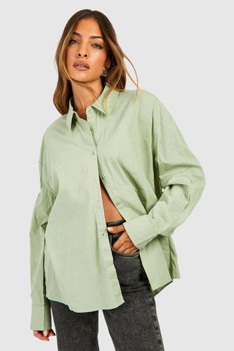 Womens Cotton Oversized Shirt - - 10 - boohoo - Modalova
