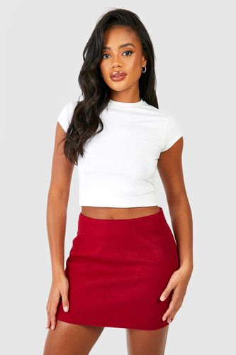 Womens Marl Pelmet Mini Skirt - - 10 - boohoo - Modalova