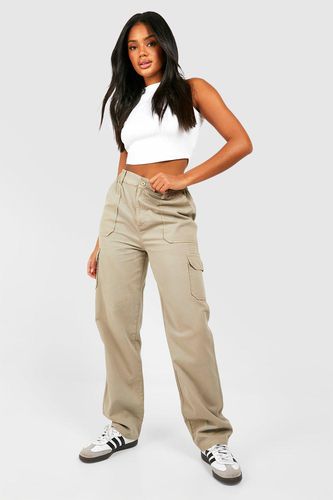 Womens Mid Rise Cargo Trouser - - 16 - boohoo - Modalova