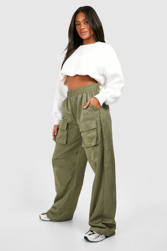 Womens Pocket Detail Cargo Straight Trouser - - 12 - boohoo - Modalova