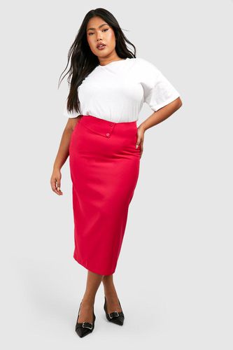Womens Plus Crepe Fold Over Waist Detail Midaxi Skirt - - 18 - boohoo - Modalova