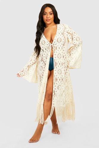 Womens Plus Crochet Beach Dress - - 16 - boohoo - Modalova