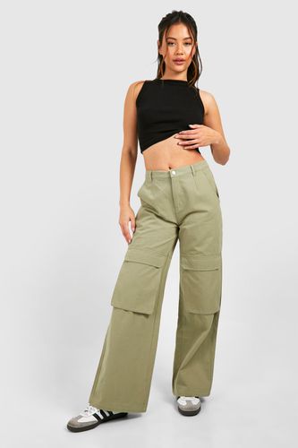 Womens Wide Leg Pocket Detail Cargo Trouser - - 16 - boohoo - Modalova
