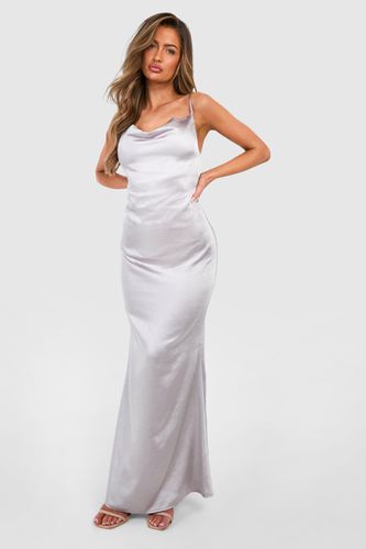 Womens Satin Cowl Maxi Slip Dress - - 16 - boohoo - Modalova