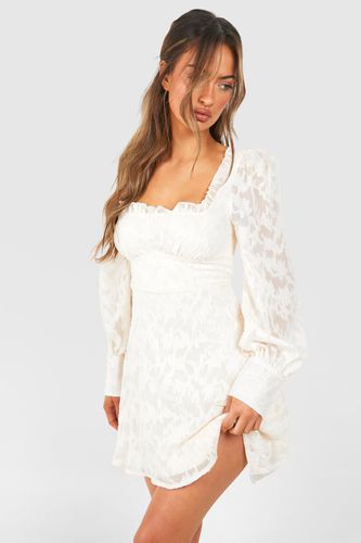 Womens Textured Corset Milkmaid Mini Dress - - 10 - boohoo - Modalova