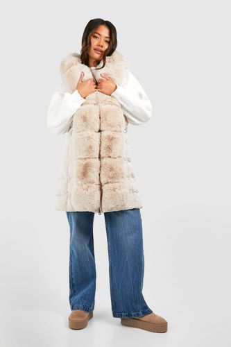 Womens Faux Fur Trim Gilet - - XL - boohoo - Modalova
