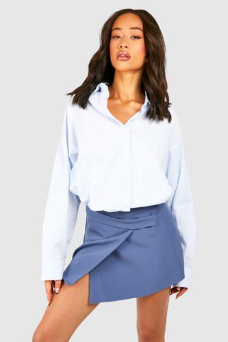 Womens Tailored Asymmetric Mini Skirt - - 10 - boohoo - Modalova