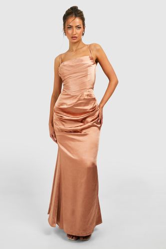 Womens Satin Square Neck Satin Maxi Dress - - 18 - boohoo - Modalova