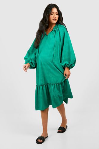 Womens Maternity Textured Midi Smock Dress - - 16 - boohoo - Modalova