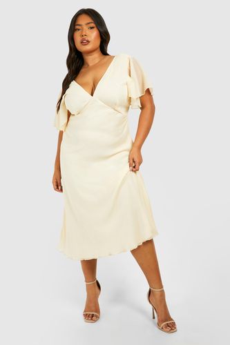 Womens Plus Woven Angel Sleeve Midaxi Dress - - 20 - boohoo - Modalova