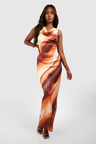 Womens Ombre Cowl Maxi Slip Dress - - 10 - boohoo - Modalova