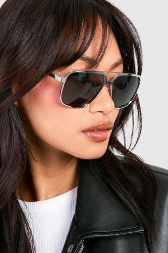 Womens Oversized Navigator Sunglasses - - One Size - boohoo - Modalova