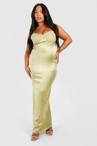 Womens Plus Lace Detail Maxi Dress - - 20 - boohoo - Modalova