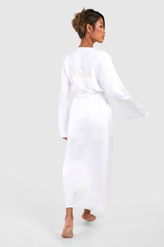 Womens Bride Flare Sleeve Maxi dressing gown - - 10 - boohoo - Modalova