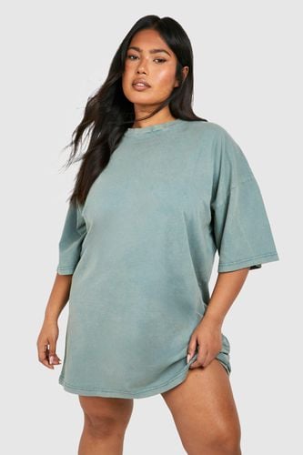 Womens Plus Acid Wash Oversized T-shirt Dress - - 26 - boohoo - Modalova