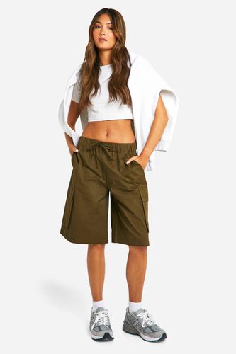 Womens Cargo Utility Midi Shorts - - 12 - boohoo - Modalova