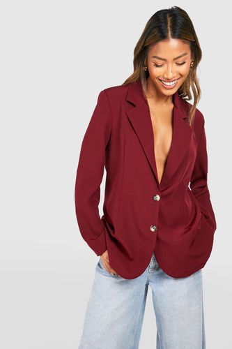 Womens Basic Double Button Single Breasted Oversized Blazer - - 8 - boohoo - Modalova