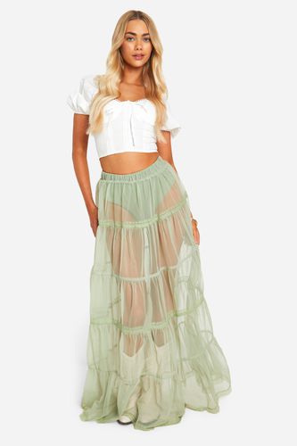 Womens Tulle Lace Maxi Skirt - - 14 - boohoo - Modalova