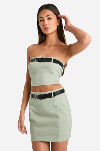 Womens Belt Detail Mini Skirt - - 10 - boohoo - Modalova