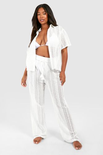 Womens Plus Crochet Tassel Beach Trouser - - 28 - boohoo - Modalova