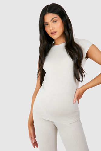 Womens Maternity Soft Touch Cap Sleeve Modal Fitted T-shirt - - 12 - boohoo - Modalova