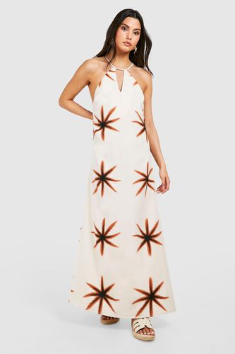 Womens Star Printed Open Back Maxi Dress - - 10 - boohoo - Modalova