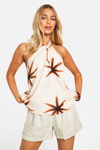 Womens Star Printed Twist Detail Cami - - 8 - boohoo - Modalova