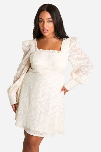 Womens Plus Textured Corset Milkmaid Mini Dress - - 16 - boohoo - Modalova