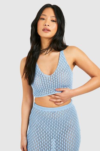Womens Petite Crochet Crop Vest - - XL - boohoo - Modalova