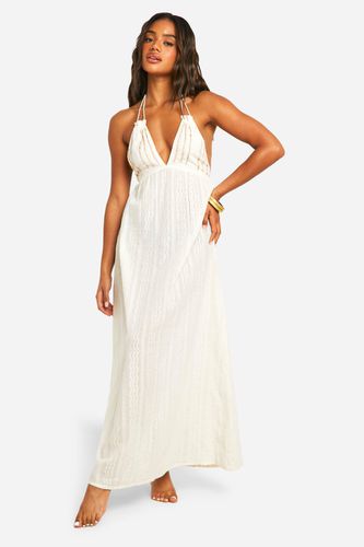 Womens Beaded Tassel Maxi Beach Dress - - 10 - boohoo - Modalova