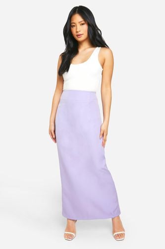 Womens Petite Tailored Column Maxi Skirt - - 10 - boohoo - Modalova