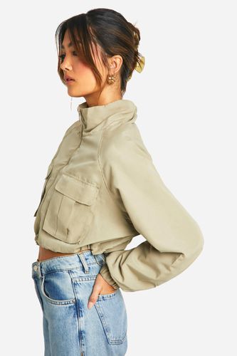 Womens Pocket Detail Crop Jacket - - L - boohoo - Modalova