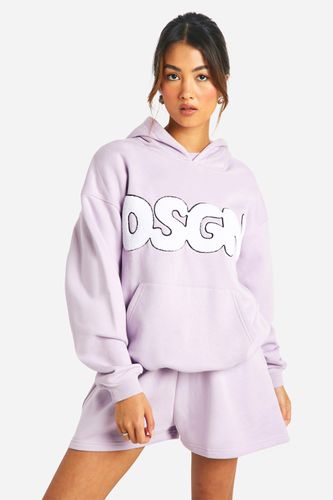 Womens Dsgn Studio Bubble Towelling Applique Oversized Hoodie - - S - boohoo - Modalova