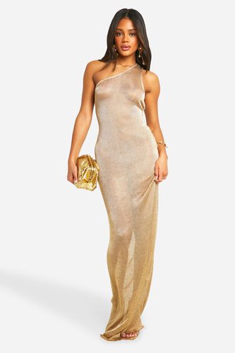 Womens Glitter Mesh Cut Out Maxi Dress - - 10 - boohoo - Modalova