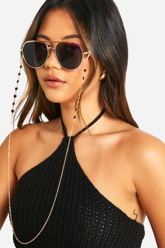 Womens Enamel Heart Detail Sunglasses Chain - - One Size - boohoo - Modalova