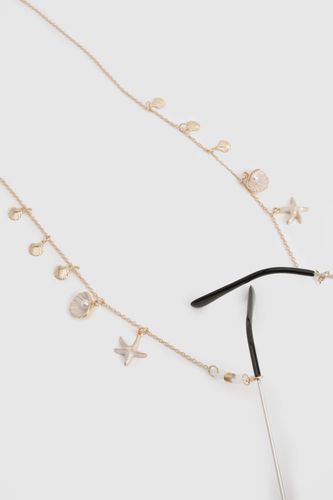 Womens Gold Starfish And Shell Detail Sunglasses Chain - - One Size - boohoo - Modalova