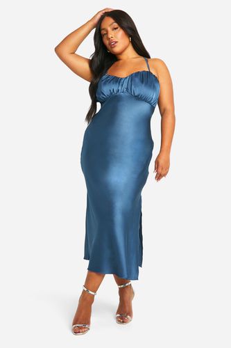 Womens Plus Ruched Detail Midaxi Dress - - 20 - boohoo - Modalova