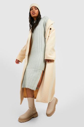 Womens Chunky Rib Soft Knitted Midi Dress - - 12 - boohoo - Modalova