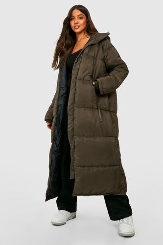 Womens Hooded Longline Puffer Jacket - - 12 - boohoo - Modalova