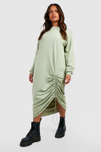 Womens Plus Oversized Ruched Side Midi Jumper Dress - - 26 - boohoo - Modalova