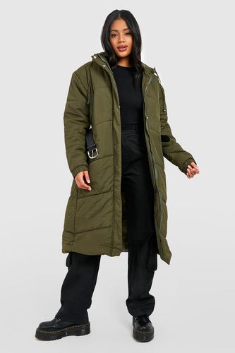 Womens Belted Quilted Puffer Jacket - - 10 - boohoo - Modalova