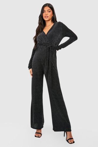 Womens Maternity Glitter Wrap Jumpsuit - - 12 - boohoo - Modalova