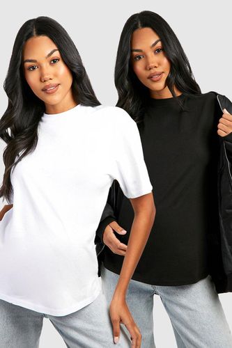 Womens Maternity Basic Oversized T-shirt 2 Pack - - 8 - boohoo - Modalova