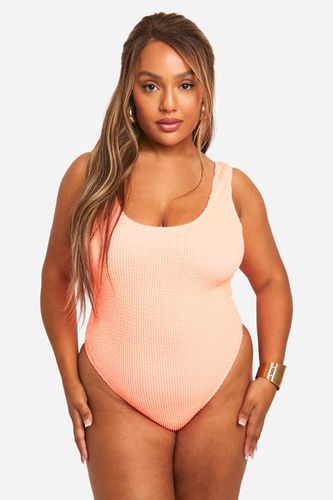 Womens Plus Crinkle Tummy Control Swimsuit - - 18 - boohoo - Modalova