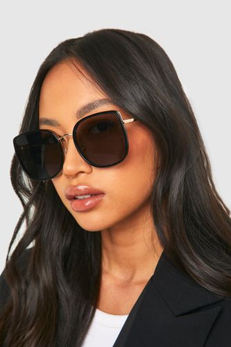 Womens Round Gold Hardware Sunglasses - - One Size - boohoo - Modalova